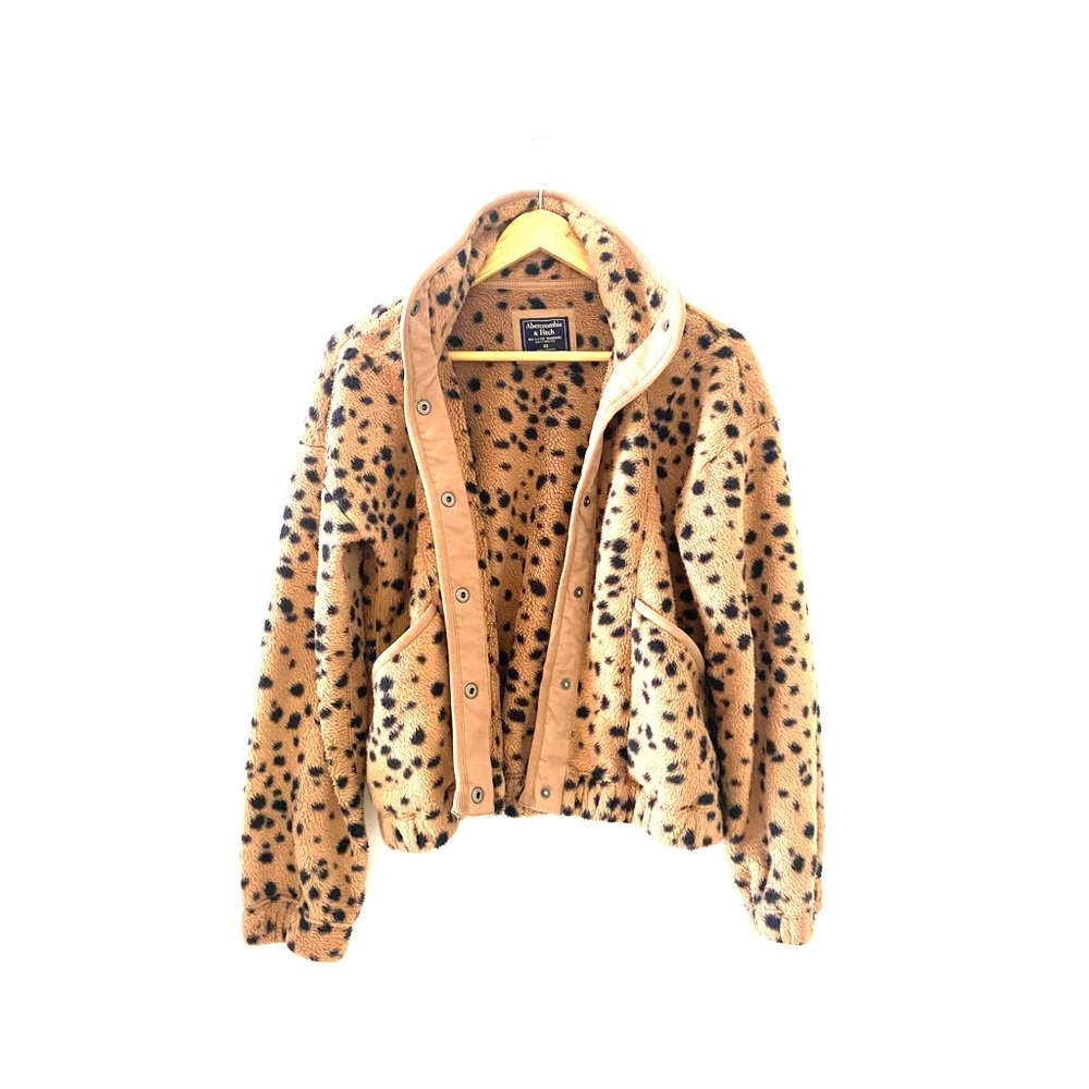 Abercrombie & Fitch Fleece Cheetah Jacket - XS